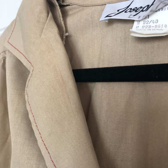 Vintage 70s 80s Cotton Poly Shirt Dress w/ Pockets - Picture 3 of 6